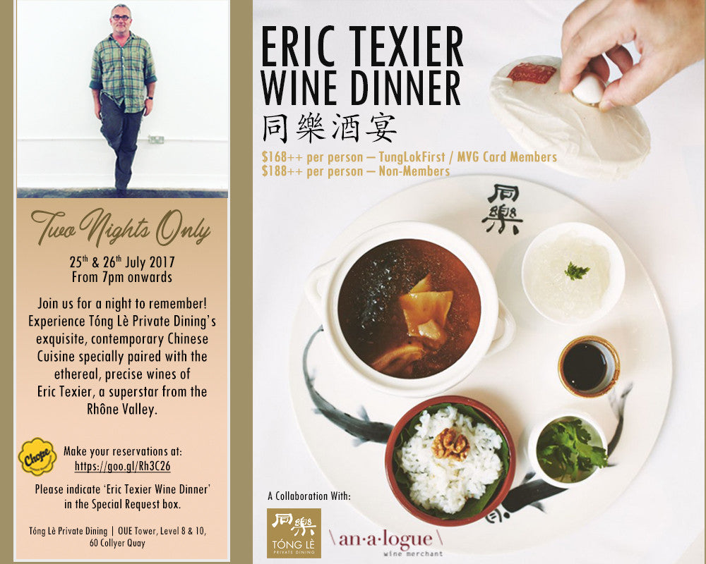 Texier X Tong Le Private Dining Dinner: 25th and 26th July